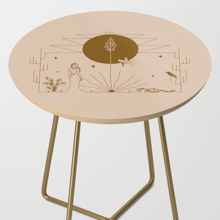 It Was All A Dream - Tan & Rust Side Table Gallery Image 2