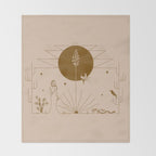 It Was All A Dream - Tan & Rust Throw Blanket Gallery Image 2