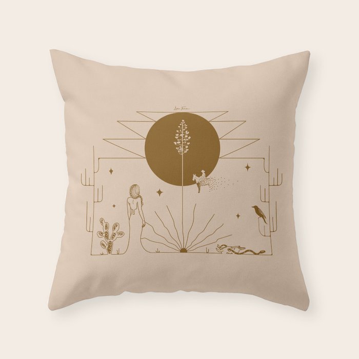 It Was All A Dream - Tan & Rust Throw Pillow Gallery Image 6