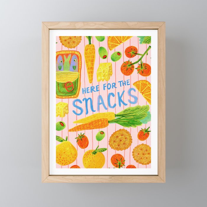 Kitchen Snacks & Apps in Berry Pink Mini Art Print Gallery Image 1