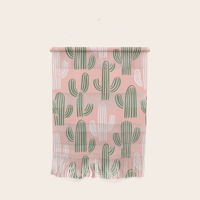 Cactus plant doodle art pattern Wall Hanging Gallery Image 1
