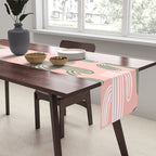 Cactus plant doodle art pattern Table Runner Gallery Image 2