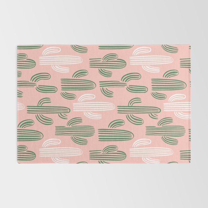 Cactus plant doodle art pattern Rug Gallery Image 2