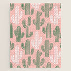 Cactus plant doodle art pattern Jigsaw Puzzle Gallery Image 1