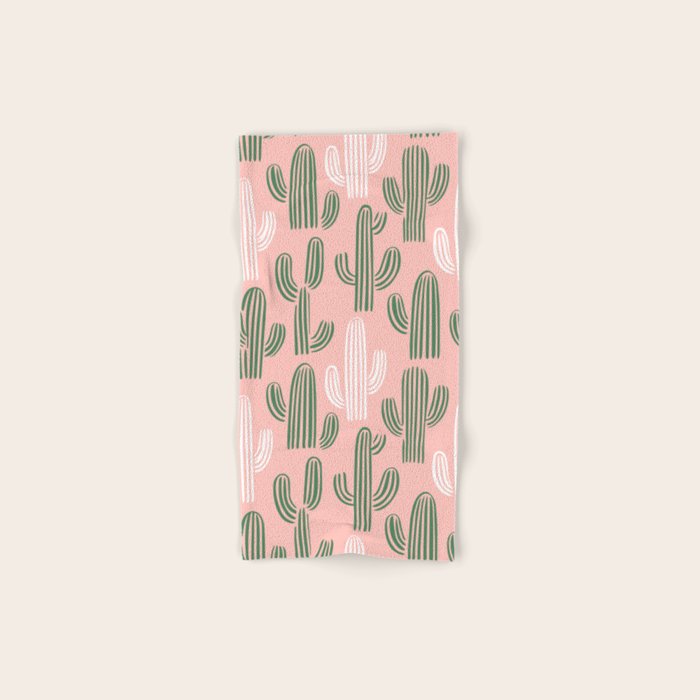 Cactus plant doodle art pattern Bath Towel Gallery Image 1