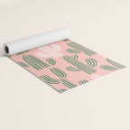 Cactus plant doodle art pattern Yoga Mat Gallery Image 2