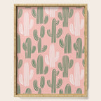 Cactus plant doodle art pattern Serving Tray Gallery Image 1