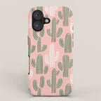 Cactus plant doodle art pattern iPhone Case Gallery Image 1