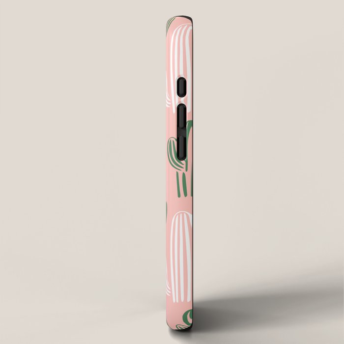 Cactus plant doodle art pattern iPhone Case Gallery Image 2