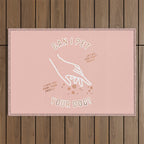 Can I Pet Your Dog - Rose Gold & Blush Palette Outdoor Rug Gallery Image 1