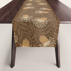 Whimsical Florals / Orange & Brown Table Runner Gallery Image 1