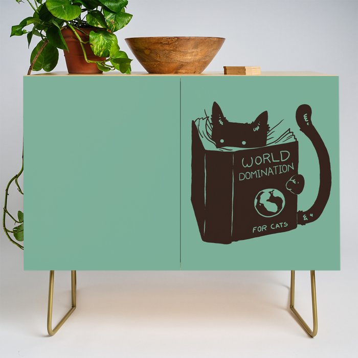 World Domination for Cats (Green) Credenza Gallery Image 1