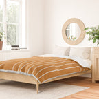 Minimal Line Curvature XCIII Bright 70s Orange Mid Century Modern Arch Abstract Duvet Cover Gallery Image 2
