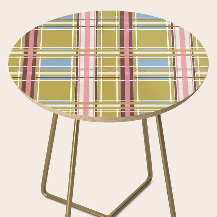 Subtle Plaid Warmth Side Table Gallery Image 2