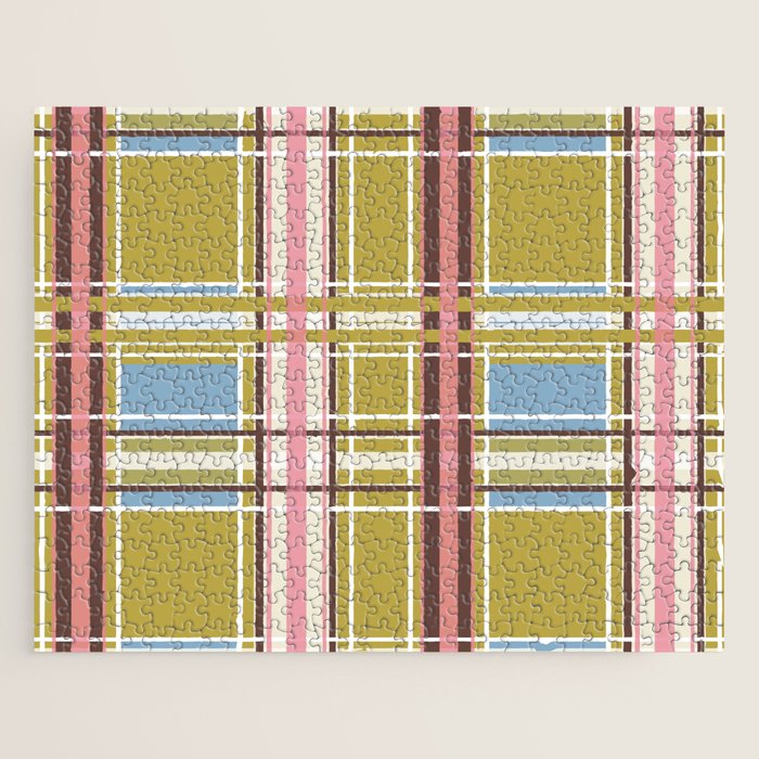 Subtle Plaid Warmth Jigsaw Puzzle Gallery Image 1