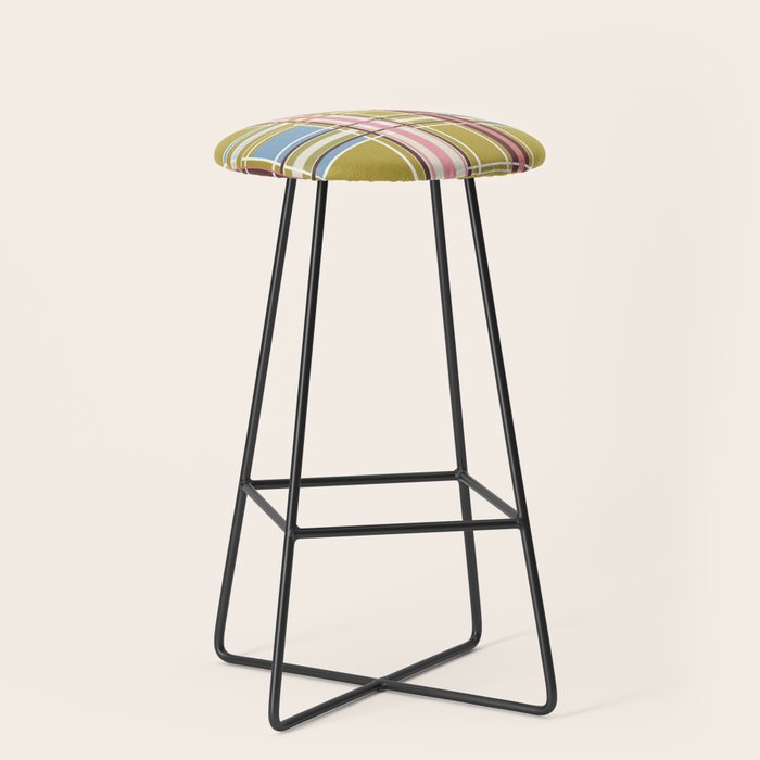 Subtle Plaid Warmth Stool Gallery Image 1