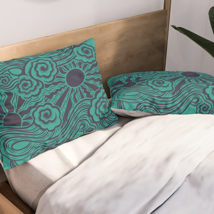Happy Waves Pillow Sham Gallery Image 2