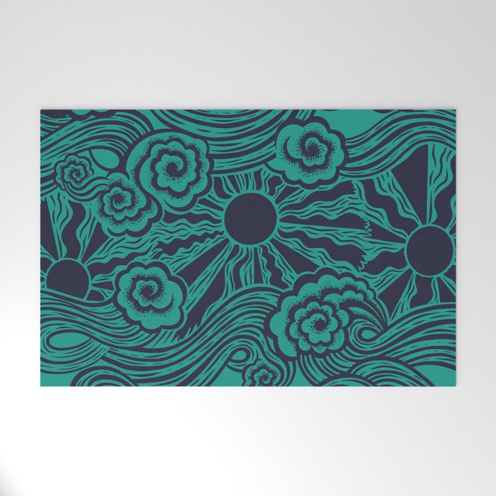 Happy Waves Welcome Mat