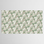 Soft meadow blooms - dusty mint, cream and pink floral pattern Tablecloth Gallery Image 2