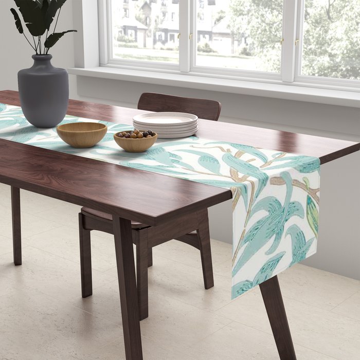 William Morris Willow Bough Seaglass Willow Table Runner Gallery Image 2