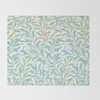 William Morris Willow Bough Seaglass Willow Throw Blanket Gallery Image 2
