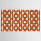 Atomic Age 50s Starburst Pattern in Putty and Light Clay Tablecloth Gallery Image 2