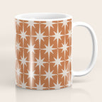Atomic Age 50s Starburst Pattern in Putty and Light Clay Coffee Mug Gallery Image 1