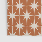 Atomic Age 50s Starburst Pattern in Putty and Light Clay Poster Gallery Image 3