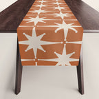 Atomic Age 50s Starburst Pattern in Putty and Light Clay Table Runner Gallery Image 1