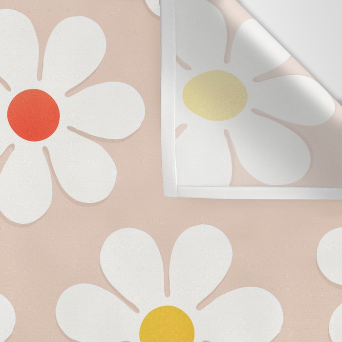 Seventies Daisies Pattern Wall Tapestry Gallery Image 3