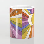 The Sun and the Moon - retro abstract Coffee Mug Gallery Image 4