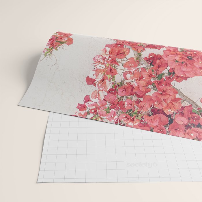 Mediterranean Bougainvillea Flower Wrapping Paper Gallery Image 2