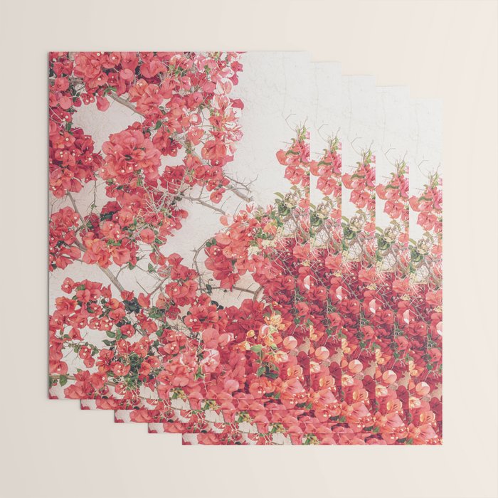 Mediterranean Bougainvillea Flower Wrapping Paper Gallery Image 3