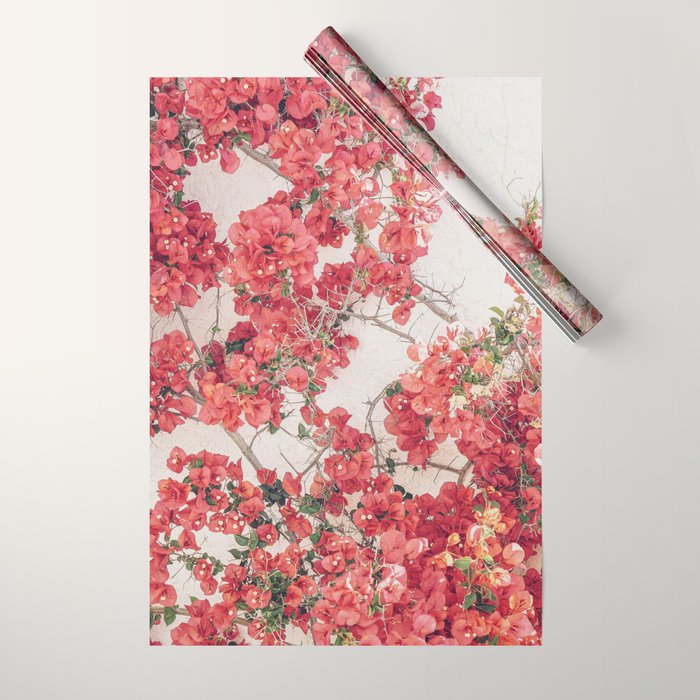 Mediterranean Bougainvillea Flower Wrapping Paper Gallery Image 1