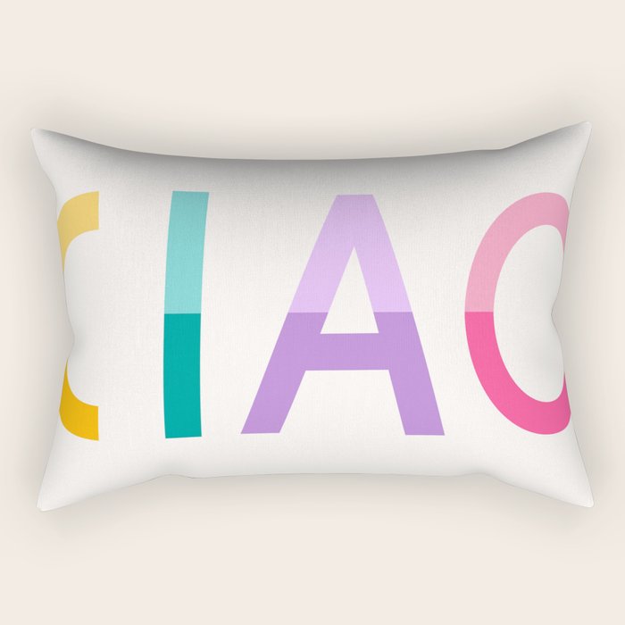 Ciao hand lettering Rectangular Pillow Gallery Image 2