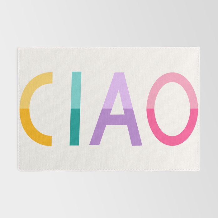 Ciao hand lettering Rug Gallery Image 2