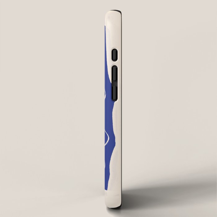 Abstract line art Figure 7  Cobalt Blue iPhone Case Gallery Image 2