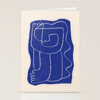 Abstract line art Figure 7  Cobalt Blue Stationery Card Gallery Image 2