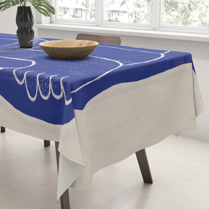 Abstract line art Figure 7  Cobalt Blue Tablecloth Gallery Image 3