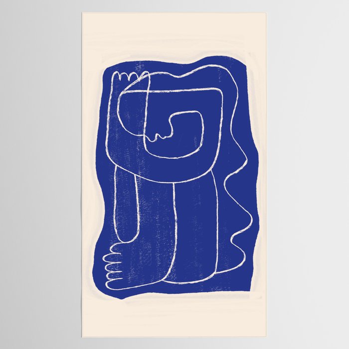 Abstract line art Figure 7  Cobalt Blue Tablecloth Gallery Image 2