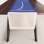 Abstract line art Figure 7  Cobalt Blue Table Runner Gallery Image 1