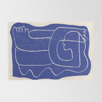 Abstract line art Figure 7  Cobalt Blue Rug Gallery Image 2