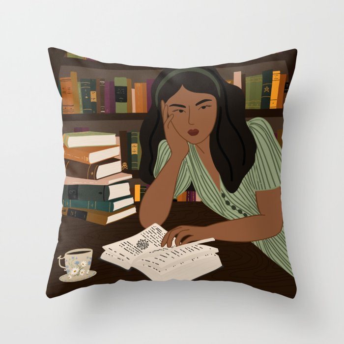 Studying Spells Throw Pillow Gallery Image 1