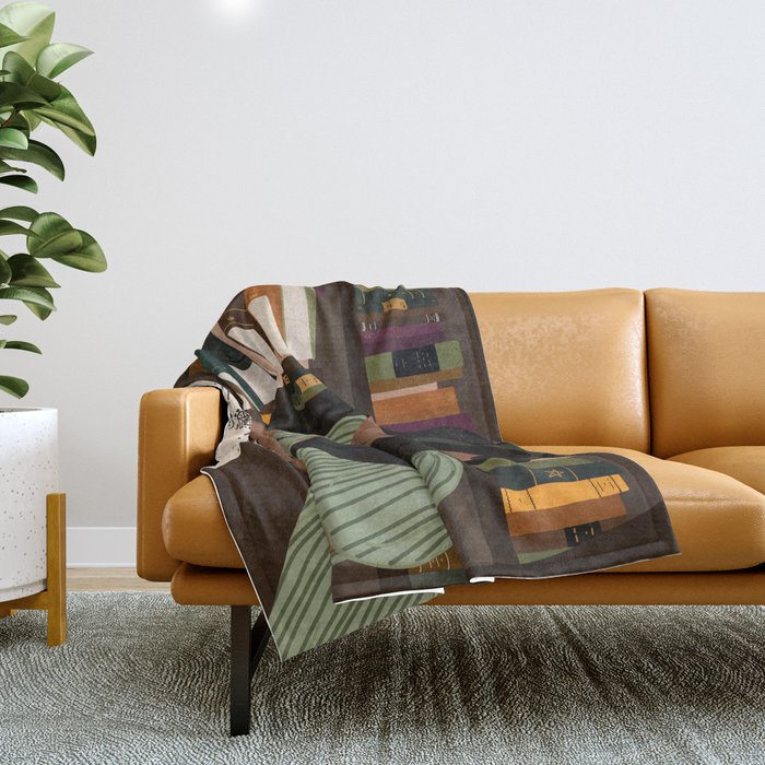 Studying Spells Throw Blanket Gallery Image 1