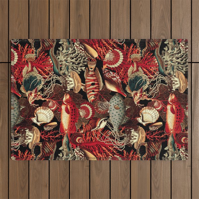 Fish and Corals Outdoor Rug Gallery Image 1