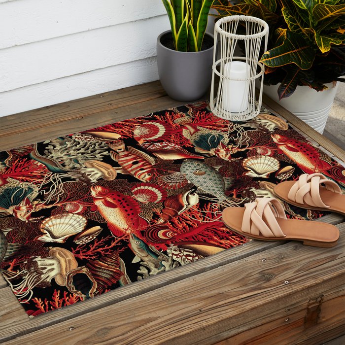 Fish and Corals Outdoor Rug Gallery Image 2