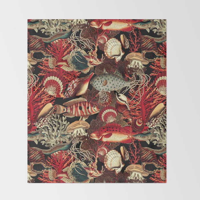 Fish and Corals Throw Blanket Gallery Image 2