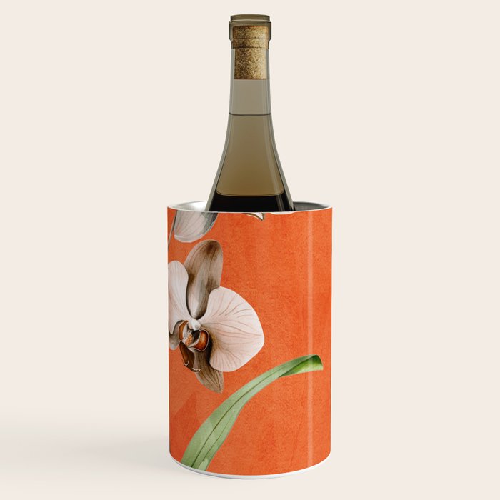 White Orchid Floral Art 3  Wine Chiller Gallery Image 3