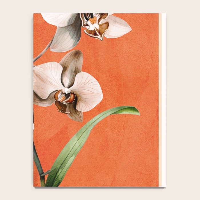 White Orchid Floral Art 3  Notebook Gallery Image 4