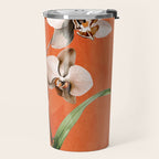 White Orchid Floral Art 3  Travel Mug Gallery Image 2